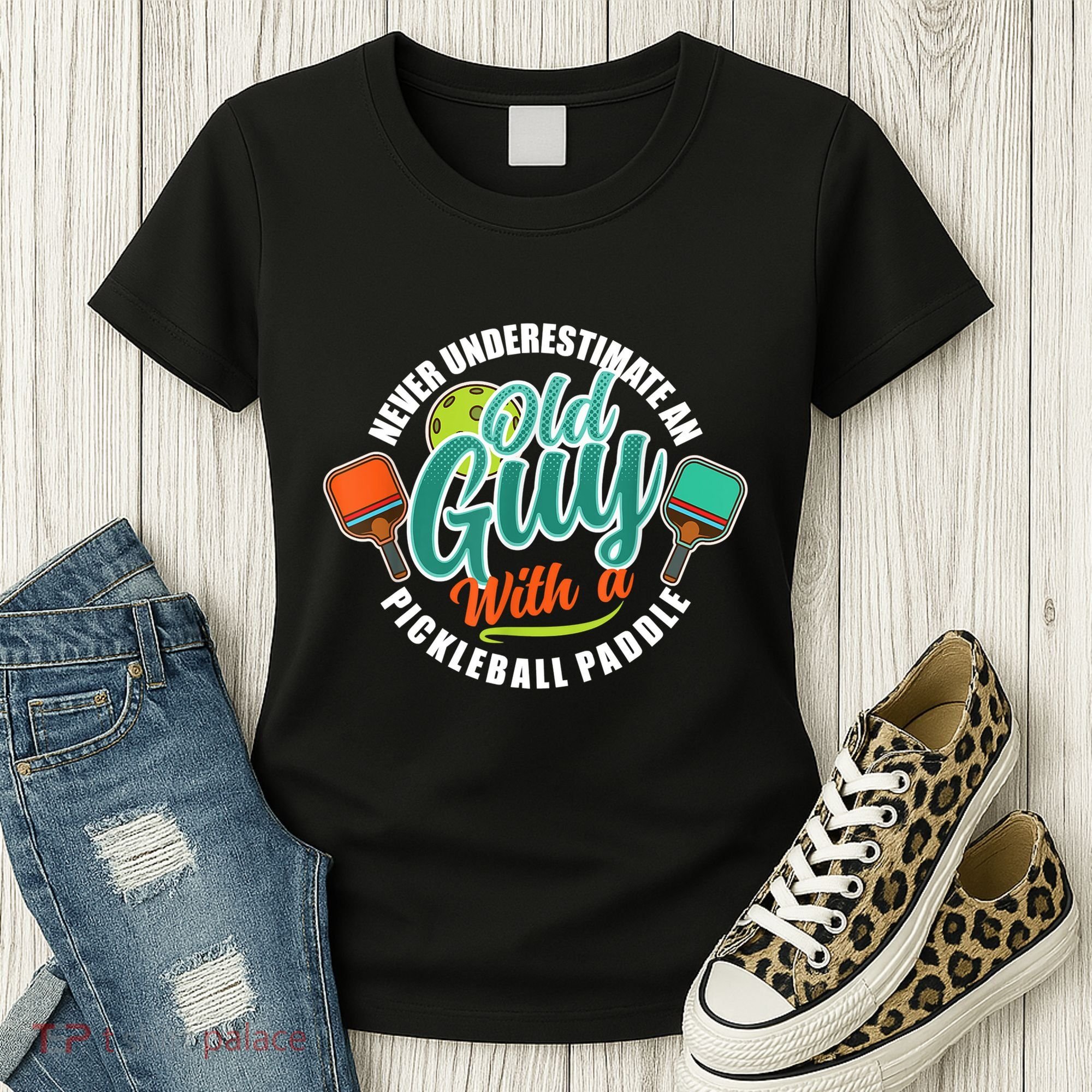 Pickleball Saying Grandma Old Guys Women's T-Shirt
