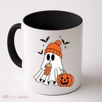 Pumpkin Spice Ghost Spooky Season Coffee Mug thumb 0