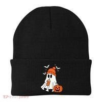 Pumpkin Spice Ghost Spooky Season Beanie thumb 0