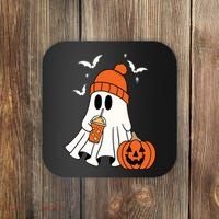Pumpkin Spice Ghost Spooky Season Coaster thumb 0