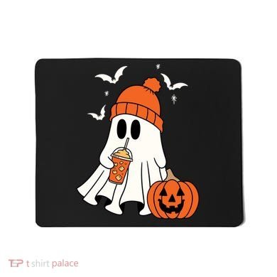 Pumpkin Spice Ghost Spooky Season Mousepad