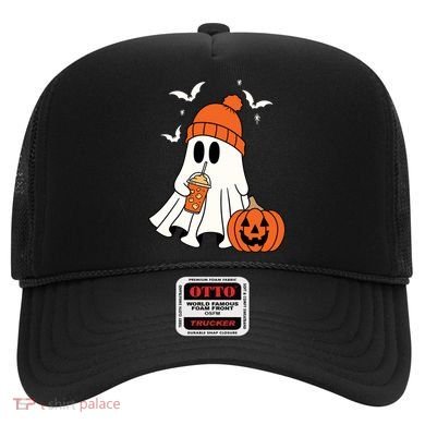 Pumpkin Spice Ghost Spooky Season Hat