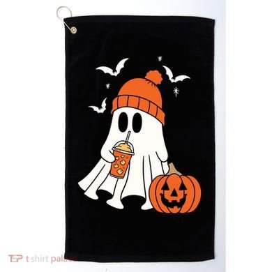 Pumpkin Spice Ghost Spooky Season Golf Towel
