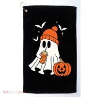 Pumpkin Spice Ghost Spooky Season Golf Towel thumb 0