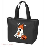 Pumpkin Spice Ghost Spooky Season Tote Bag thumb 3