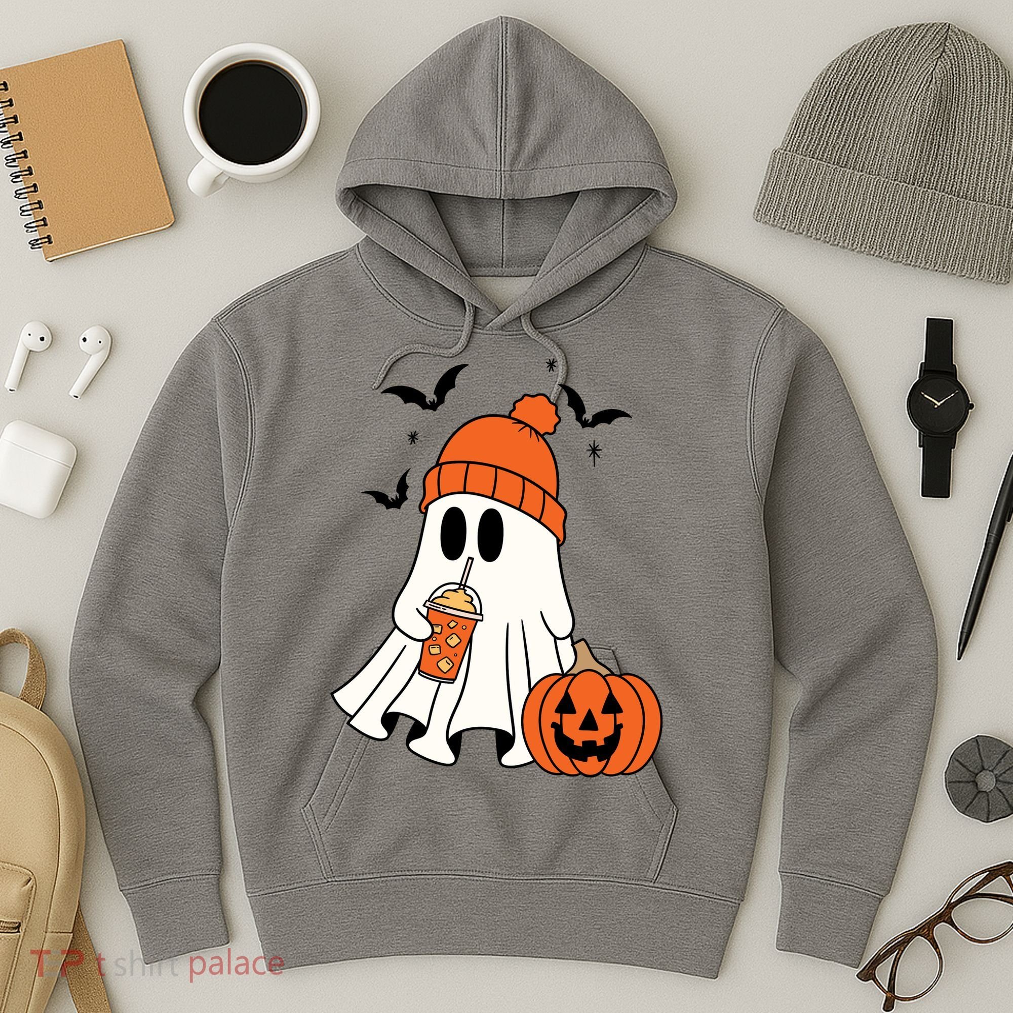 Pumpkin Spice Ghost Spooky Season Hoodie