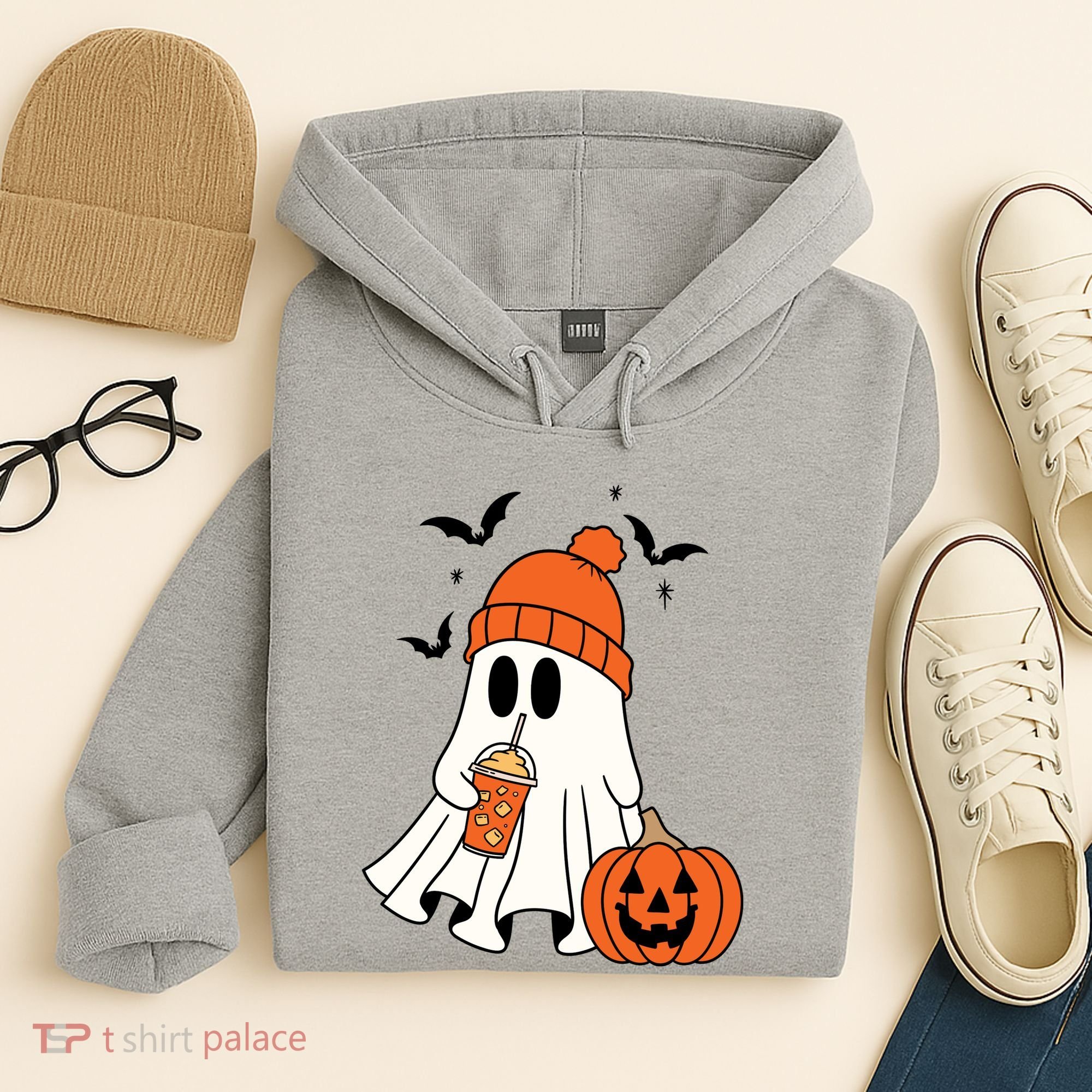 Pumpkin Spice Ghost Spooky Season Hoodie