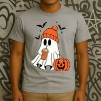 Pumpkin Spice Ghost Spooky Season T-Shirt thumb 3