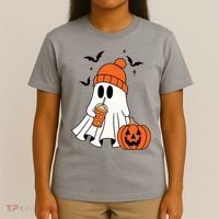 Pumpkin Spice Ghost Spooky Season T-Shirt thumb 4