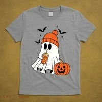 Pumpkin Spice Ghost Spooky Season T-Shirt thumb 5