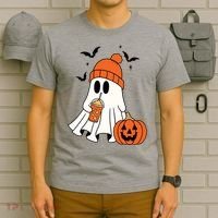 Pumpkin Spice Ghost Spooky Season T-Shirt thumb 6
