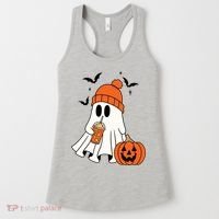 Pumpkin Spice Ghost Spooky Season Women's Tank Top thumb 0