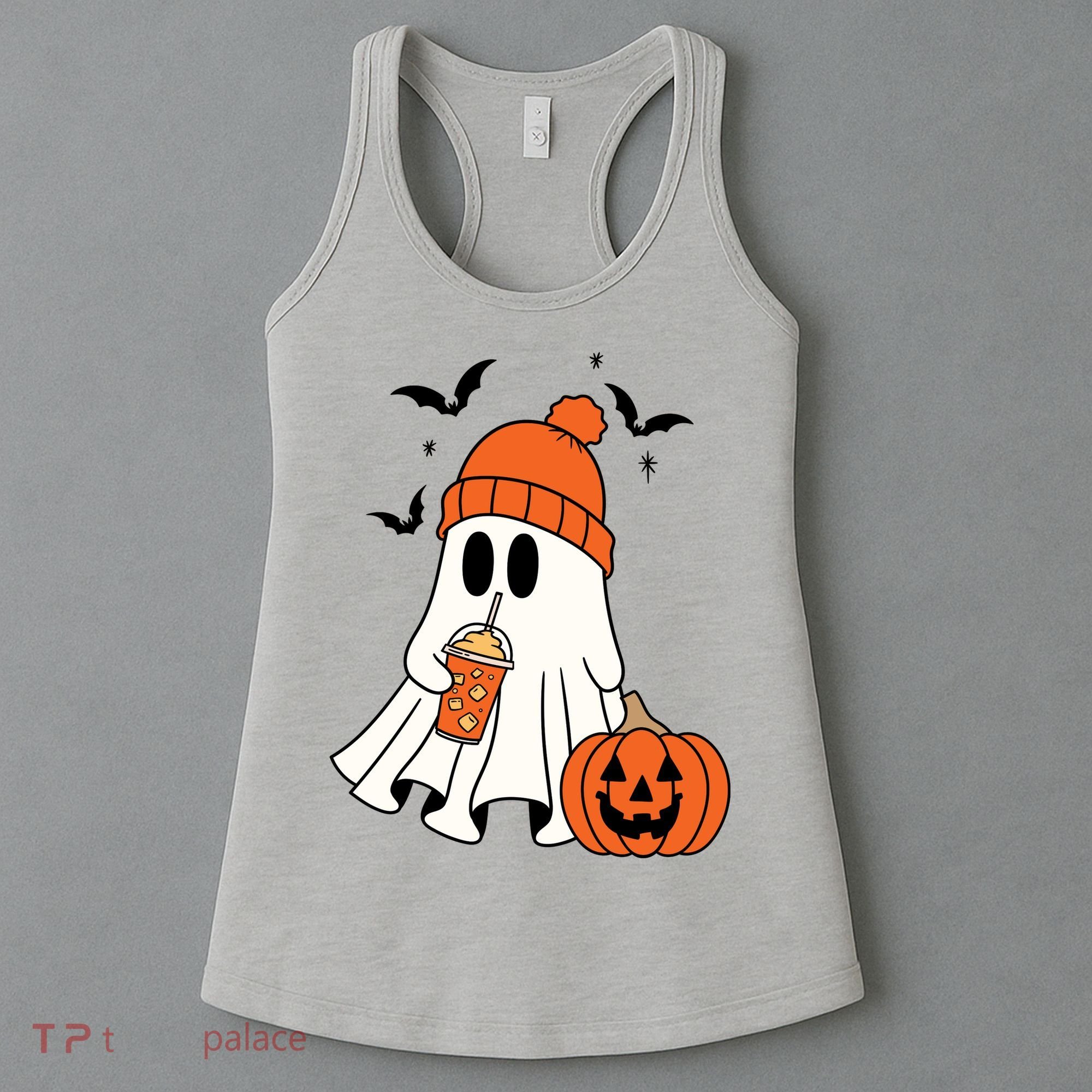 Pumpkin Spice Ghost Spooky Season Women's Tank Top