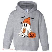 Pumpkin Spice Ghost Spooky Season Toddler Hoodie thumb 0