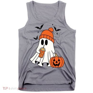 Pumpkin Spice Ghost Spooky Season Tank Top