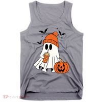 Pumpkin Spice Ghost Spooky Season Tank Top thumb 0