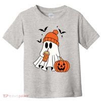 Pumpkin Spice Ghost Spooky Season Toddler T-Shirt thumb 0