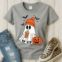 Pumpkin Spice Ghost Spooky Season Women's T-Shirt thumb 3