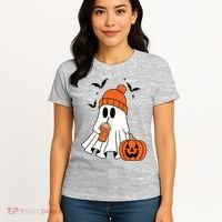 Pumpkin Spice Ghost Spooky Season Women's T-Shirt thumb 4