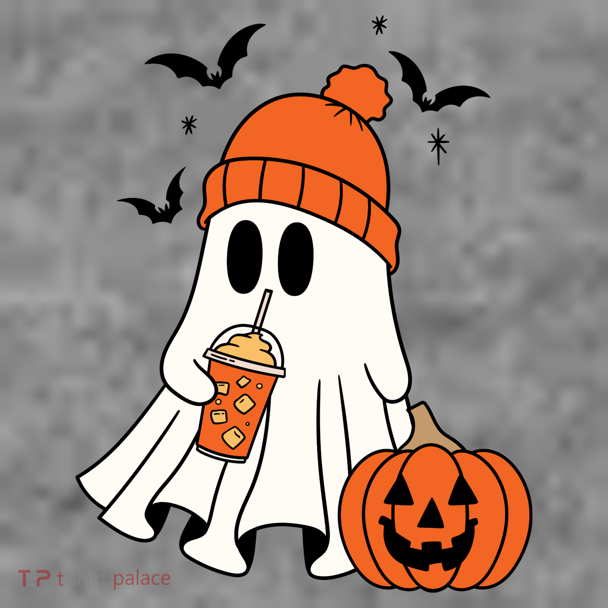 Pumpkin Spice Ghost Spooky Season Kids Long Sleeve Shirt