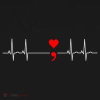 Project Semicolon Gift Suicide Prevention Great Gift Heartbeat Meaningful Gift Women's Hoodie thumb 2