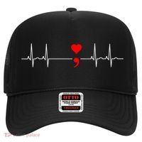 Project Semicolon Gift Suicide Prevention Great Gift Heartbeat Meaningful Gift Hat thumb 0