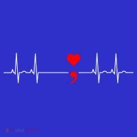 Project Semicolon Gift Suicide Prevention Great Gift Heartbeat Meaningful Gift Mousepad thumb 1