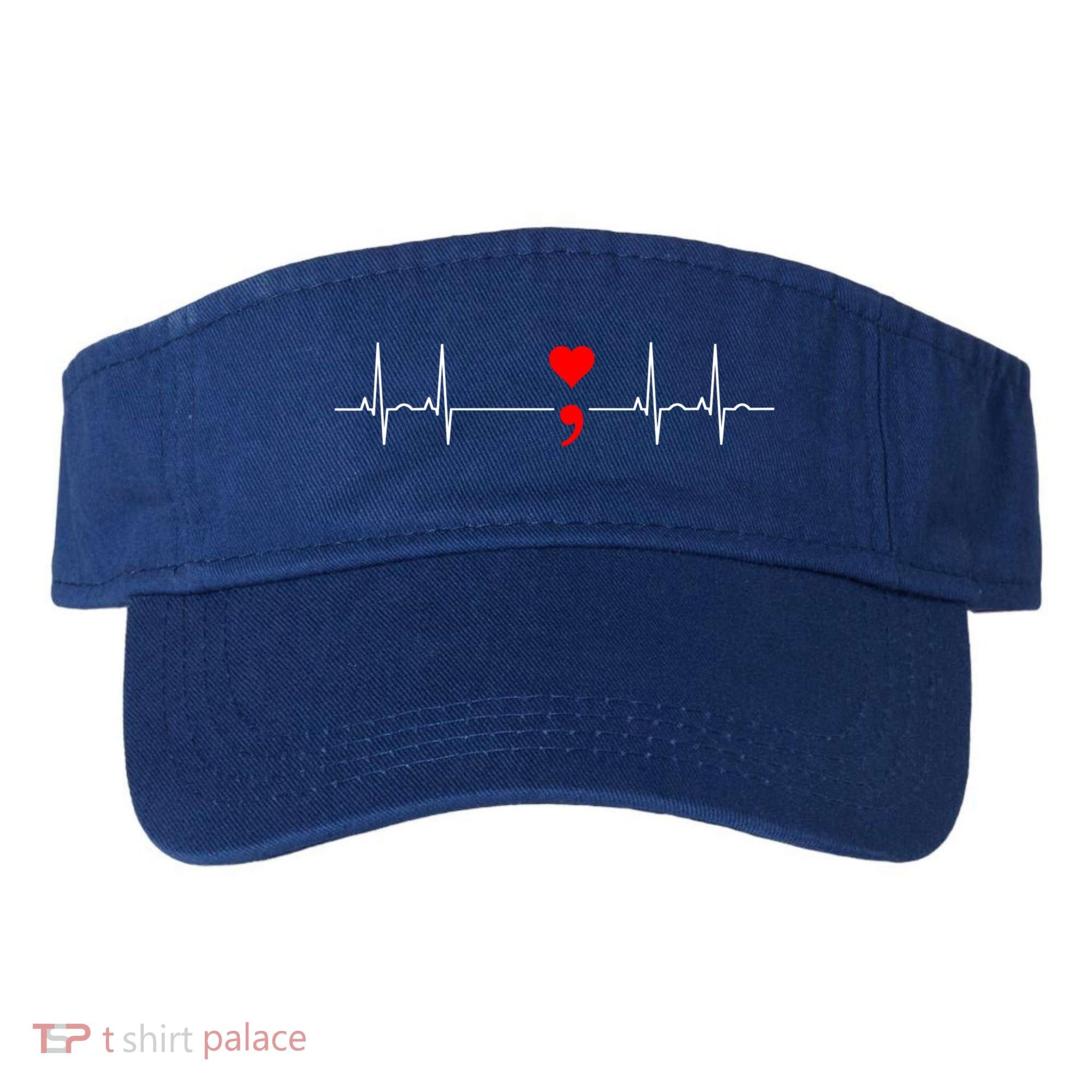 Project Semicolon Gift Suicide Prevention Great Gift Heartbeat Meaningful Gift Visor