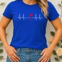 Project Semicolon Gift Suicide Prevention Great Gift Heartbeat Meaningful Gift Women's T-Shirt thumb 2