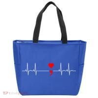 Project Semicolon Gift Suicide Prevention Great Gift Heartbeat Meaningful Gift Tote Bag thumb 0