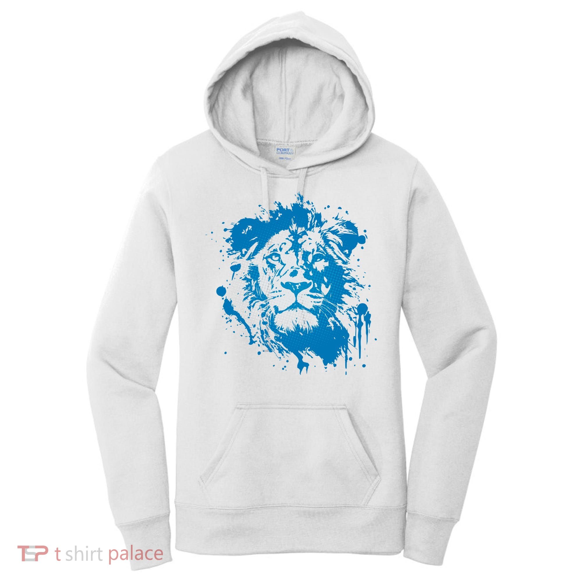 Paint Splat Graffiti Lions Football Sports Fan Women's Hoodie