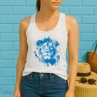 Paint Splat Graffiti Lions Football Sports Fan Women's Tank Top thumb 2