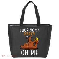 Pour Some Gravy On Me Funny Thanksgiving Turkey Tote Bag thumb 0