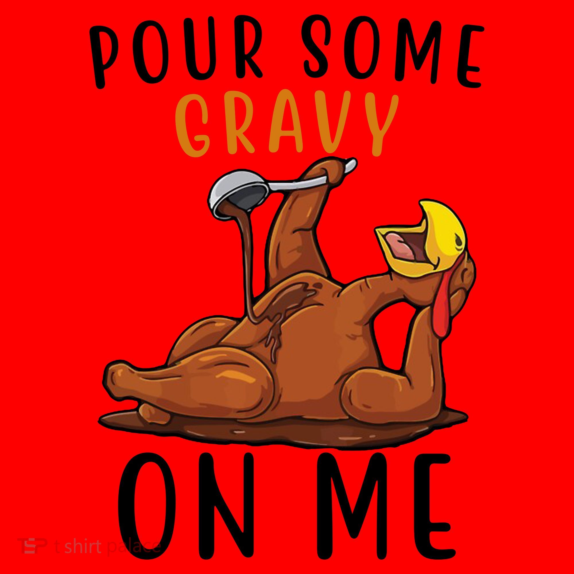 Pour Some Gravy On Me Funny Thanksgiving Turkey Santa Hat
