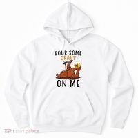 Pour Some Gravy On Me Funny Thanksgiving Turkey Hoodie thumb 0
