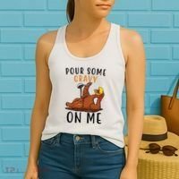 Pour Some Gravy On Me Funny Thanksgiving Turkey Women's Tank Top thumb 2