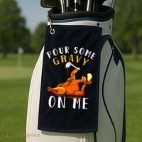 Pour Some Gravy On Me Happy Turkey Day Thanksgiving Golf Towel thumb 2