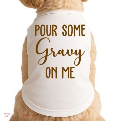 Pour Some Gravy On Me Funny Thanksgiving Doggie Tank