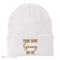 Pour Some Gravy On Me Funny Thanksgiving Beanie thumb 0