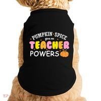 Pumpkin Spice Gives Me Teacher Powers Funny Fall Doggie Tank thumb 0