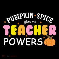 Pumpkin Spice Gives Me Teacher Powers Funny Fall USA-Made Doggie Bandana thumb 2