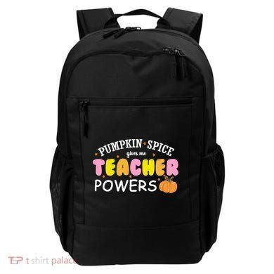 Pumpkin Spice Gives Me Teacher Powers Funny Fall Backpack