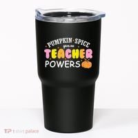 Pumpkin Spice Gives Me Teacher Powers Funny Fall Tumbler thumb 0