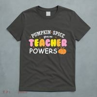 Pumpkin Spice Gives Me Teacher Powers Funny Fall T-Shirt thumb 5