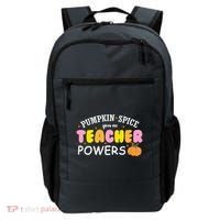 Pumpkin Spice Gives Me Teacher Powers Funny Fall Backpack thumb 0