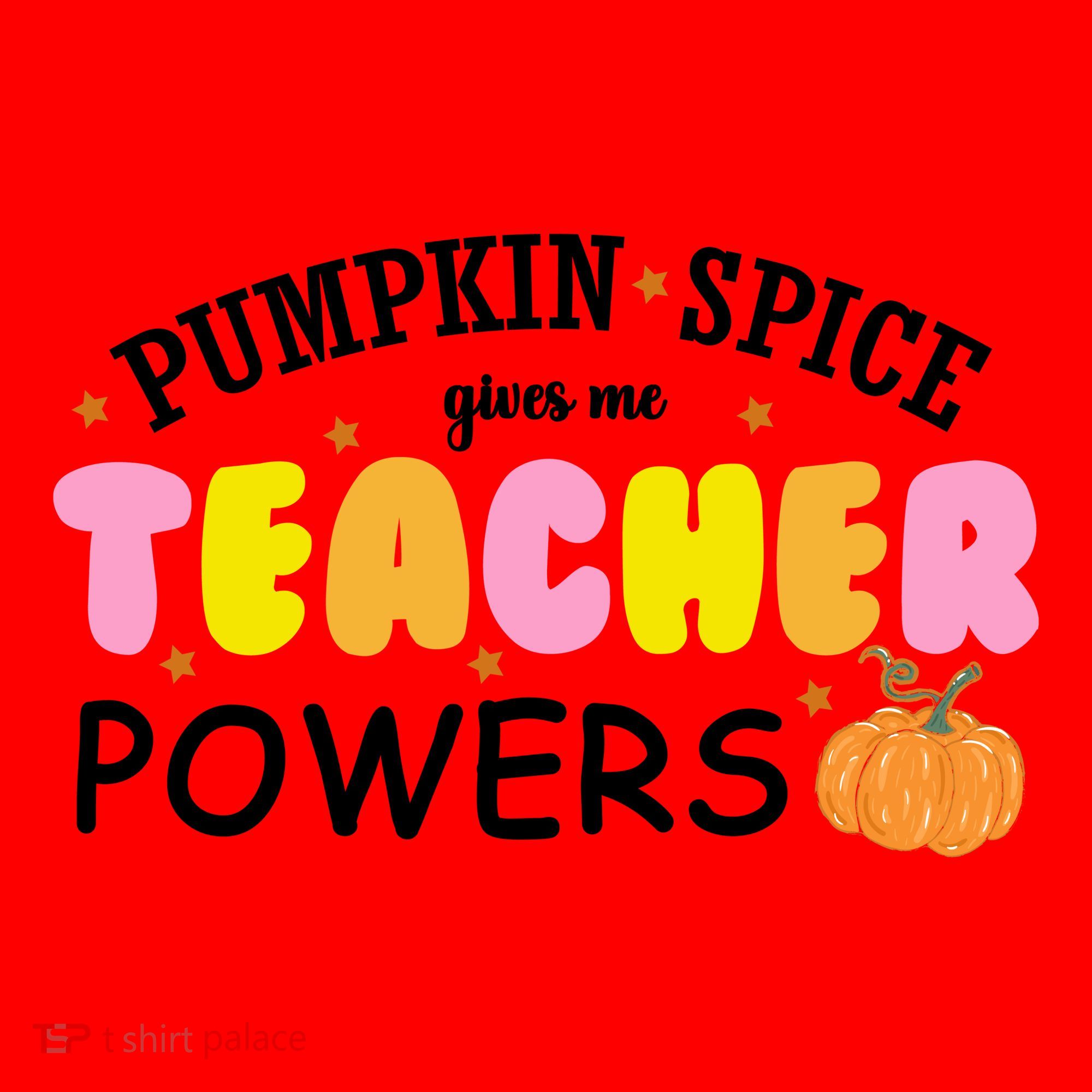 Pumpkin Spice Gives Me Teacher Powers Funny Fall Santa Hat
