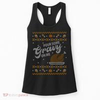 Poor Some Gravy In Me Ugly Sweater Thanksgiving Women's Tank Top thumb 0