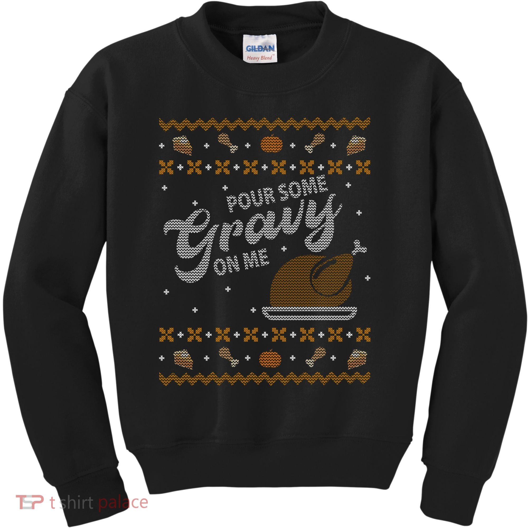 Poor Some Gravy In Me Ugly Sweater Thanksgiving Kids Sweatshirt