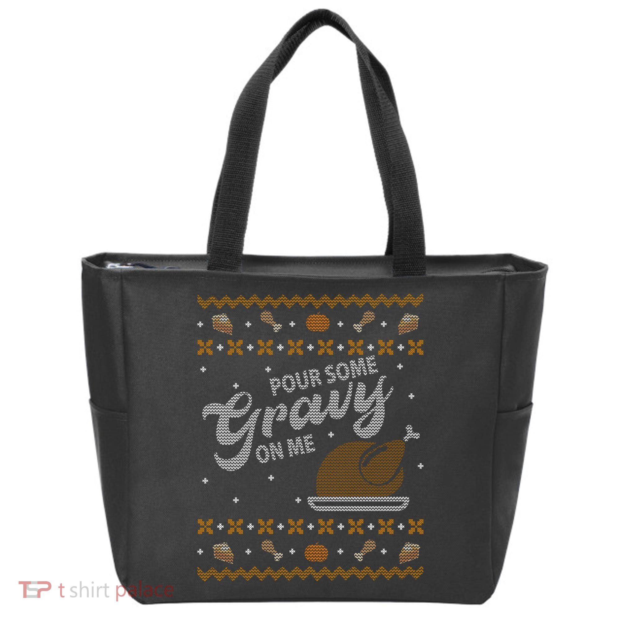 Poor Some Gravy In Me Ugly Sweater Thanksgiving Tote Bag