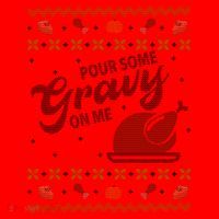 Poor Some Gravy In Me Ugly Sweater Thanksgiving Santa Hat thumb 1